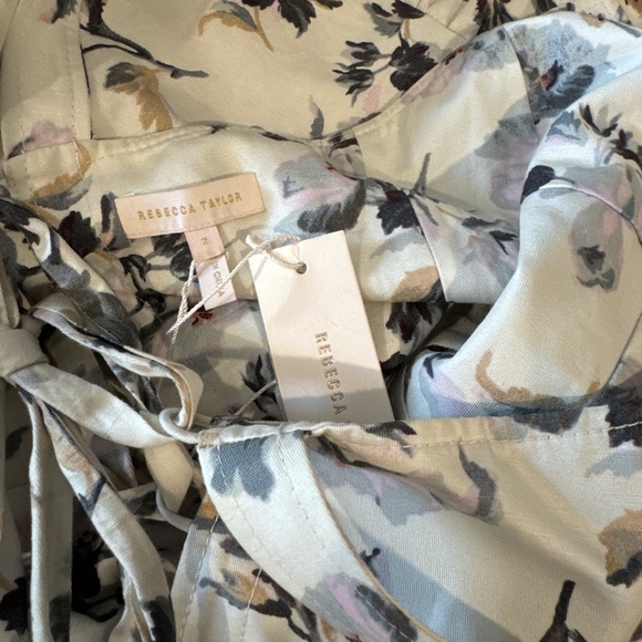 REBECCA TAYLOR NWT Sofia Sleeveless Lace Up Corset Midi Dress Floral Print 2 - Picture 7 of 7